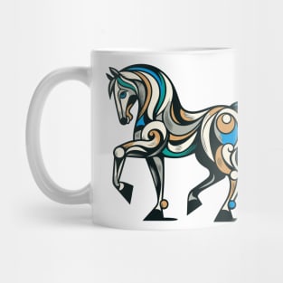 Horse illustration. Illustration of a horse in cubism style Mug